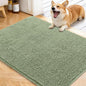 OLANLY Dog Door Mat for Muddy Paws 40x32, Absorbs Moisture and Dirt, Absorbent Non-Slip Washable Doormat, Quick Dry Chenille Mud Mat for Dogs, Entry Indoor Entryway Carpet for Inside Floor, Sage Green