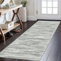 KOZYFLY Modern Abstract Runner Rugs 2x6 Grey Green Machine Washable Area Rug for Bedroom Non-Slip Living Room Rug, Faux Wool Soft Low Pile Office Carpet for Dining Room, Bedroom, Kitchen Bathroom