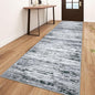 Lansny Modern Abstract Runner Rug 3x10, Black Grey White Washable Kitchen Runner Non-Slip Soft Hallway Rug Runner Thin Print Faux Wool Carpet for Entryway Bedroom Laundry Room Indoor Home Office Decor