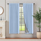Pitalk Light Blue Curtains for Bedroom 63 Inch Length 2 Panels Linen Blackout Room Darkening Cold Heat Light Blocking Sky Baby Blue Curtains for Kids Room Girls Boys Nursery Breakfast Nook 52x63 Long