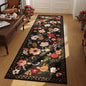 Rugcomf Runner Rug for Hallways Kitchen Rug Non Slip 2'6''x8' Washable Runner Rugs with Rubber Backing Soft Floral Carpet Runner for Hallways, Kitchen, Laundry, Bedroom, Bathroom(Black)