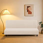 U-NICE HOME Stretch Futon Cover Armless Bed Slipcover - Soft Jacquard Fabric Washable for Pet Friendly, Beige