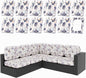hyha 12Pcs Patio Cushion Covers, Stretch Outdoor Couch Cushion Covers, Washable Outdoor Chair/Sofa Slipcovers for Patio Furniture Cushions Protector with Elastic Bottom(Vintage Flower,Cover Only)