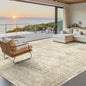 Soalmost Washable Area Rug 8x10, Large Soft Rugs for Living Room Vintage 8x10 Area Rugs for Bedroom Dining Room Floral Non-Slip Thin Brown