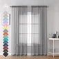 OVZME 2 Panels Grey Sheer Curtains, 84" Length for Bedroom, Elegant Light Filtering Sheer Curtains Window Treatment for Living Room, Each 42" Wx84 L