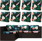8Pcs Outdoor Cushion Covers, Patio Cushion Covers,Stretch Elastic Slipcovers, Replacement Washable & Reusable Furniture Protector for Patio Couch (Flower Bed,Cover Only)