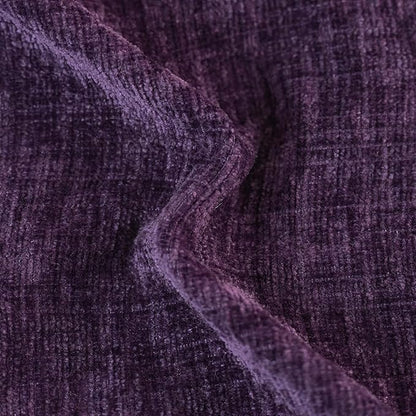 CaliTime Throw Pillow Covers Decorative 20 X 20 Inches Pack of 2 Cozy Chenille Cushion Cases for Couch Sofa Bed Living Room Home Plum Purple