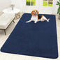 OLANLY Dog Door Mat for Muddy Paws 59x35, Absorbs Moisture and Dirt, Absorbent Non-Slip Washable Doormat, Quick Dry Chenille Mud Mat for Dogs, Entry Indoor Entryway Carpet for Inside Floor, Dark Blue