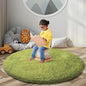 Super Soft Circle Rugs for Girls Princess Castle Toddlers Play Tent 3 Diameter Circular Area Rugs for Kids Bedroom Baby Room Decor Round Shag Playhouse Carpets(Φ3, Grass Green)
