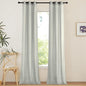 NICETOWN Linen Curtains 96 inches Long for Living Room, Grommet Semi Sheer Drapes Linen Weave Window Treatments Privacy Added with Light Filtering for Bedroom, Gray, W34 x L96, 2 Panels