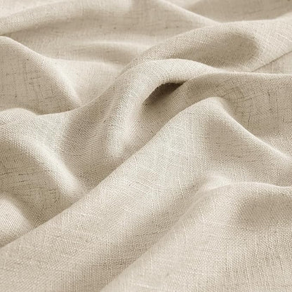 MIULEE Linen Curtains 54 Inch Length 2 Panels for Bedroom Living Room, Soft Thick Linen Textured Back Tab Short Window Drapes Semi Sheer Light Filtering Rod Pocket Modern Farmhouse Decor
