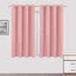 LEMOMO Blackout Curtains 52 x 63 inch/Pink Curtains Set of 2 Panels/Thermal Insulated Room Darkening Bedroom Curtains