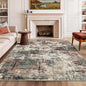 Rugflix 5x7 Area Rugs for Living Room, Washable Large Rug Stain-Resistant Low Pile, Modern Carpet for Dining Room Home Office Kid Room Nursery Bedroom, Rust