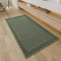 RESARE Christmas Waffle Bathroom Runner Rugs, Super Absorbent Bath Mat Non Slip Washable Quick Dry, Upgraded Ultra Soft Boho Bath Rugs with Tassels for Bedroom Laundry Room, 2'x4'(24"x48"), Green