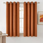 NICETOWN 100% Absolutely Blackout Linen Curtains with Thermal Insulated Liner, Terracotta, 52" Wide, 2 Panels, 63 inches Long Drapes, Grommet Retro Linen Curtains Vertical Drapes Privacy for Bedroom