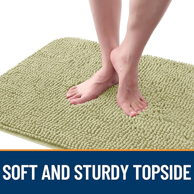 OLANLY Dog Door Mat for Muddy Paws 70x24, Absorbs Moisture and Dirt, Absorbent Non-Slip Washable Doormat, Quick Dry Chenille Mud Mat for Dogs, Entry Indoor Entryway Carpet for Inside Floor, Vanilla