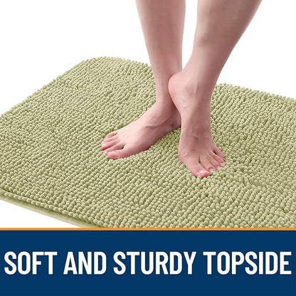 OLANLY Dog Door Mat for Muddy Paws 70x24, Absorbs Moisture and Dirt, Absorbent Non-Slip Washable Doormat, Quick Dry Chenille Mud Mat for Dogs, Entry Indoor Entryway Carpet for Inside Floor, Vanilla