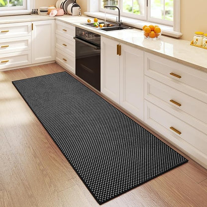 YDKGL 2x5 ft Hallway Runner Rug Boho Woven Washable Long Kitchen Runner Rugs Mat Non Slip, Soft Entryway Laundry Hall Runner Floor Carpet for Indoor Backdoor Bedroom Kitchen Living Room, Black