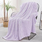 Exclusivo Mezcla Fleece Throw Blanket for Couch and Bed, 50x70 Inches Soft Cozy Jacquard Flannel Blankets, Lightweight Fuzzy Plush Warm Throws for Women, Lilac Purple