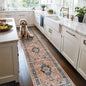 Hallway Washable Runner Rug - 2x10 Kitchen Rugs Entryway Rug Runner Vintage Soft Floor Mat Non Slip Indoor Farmhouse Carpet for Bathroom Living Room Bedroom (2 X 10, Orange)