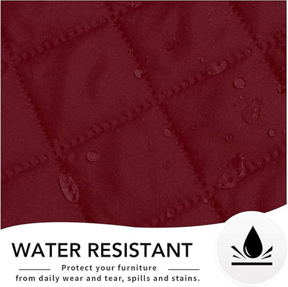 Easy-Going Oversized Recliner Cover Reversible Couch Cover Sofa Cover for Living Room Water Resistant Furniture Protector with Elastic Straps for Pets Kids (Oversized Recliner, Christmas Red/Ivory)