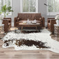 AROGAN White 8×10 Feet Faux Cow Print Rug Large - Cow Print Area Rug with No-Slip Backing, Large Animal Skin Rugs for Living Room, Offfice, Room Decor, Spots
