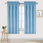 DWCN Blackout Curtains – Thermal Insulated, Energy Saving & Noise Reducing Bedroom and Living Room Curtains, Light Blue, W 42x L 63 Inch, Set of 2 Rod Pocket Curtain Panels