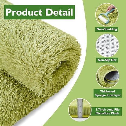 yulidayang Fluffy Round Area Rugs for Living Room,6'X6'Shag Circle Area Rugs for Bedroom,Non Slip Fuzzy Plush Rug for Kids Room Boys Girls Room and Dorm Home Decor Rug