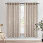 MIULEE Natural Linen Curtains 72 Inch Length 2 Panels for Bedroom Living Room, Soft Linen Textured Window Drapes Semi Sheer Light Filtering Back Tab Rod Pocket Farmhouse Modern Burlap Look Decor