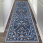 HEBE Washable Hallway Runner Rug 2'x 8' Non Slip Kitchen Rugs Runner,Low Pile Entryway Rug Laundry Room Mat Floral Carpet Runners for Hallways, Kitchen,Bathroom,Laundry,Bedside Rug