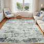 5x7 Area Rugs for Living Room Washable Rug: Anti-Skid Abstract Modern Living Room Rug Soft Thin Carpets Indoor Floor Non-Shedding Carpet for Bedroom Dining Farmhouse Nursery Black Gray Gold