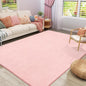 Amearea Modern Area Rugs for Bedroom Living Room, 4x6 Feet Pink Thickened Memory Foam Rug, Fluffy Indoor Washable Rugs Non Slip Minimalist Carpet for Kids Boys Girls Dorm Nursery Room Decor