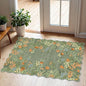 Front Door Mat Outside Entrance - 2x3 Spring Green Sage Floral Non-Slip Washable Doormat Indoor Outdoor Mat Boho Vintage Entry Rug Small Throw Rugs for Entryway Kitchen Front Porch Decor
