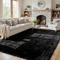 5x8 Area Rugs for Living Room: Soft Fluffy Shag Black Rugs for Bedroom, Non Slip Large Fuzzy Plush Rug Indoor Floor Carpet for Nursery Kids Boys Girls Room, Dorms, Playroom, Modern Home Decor