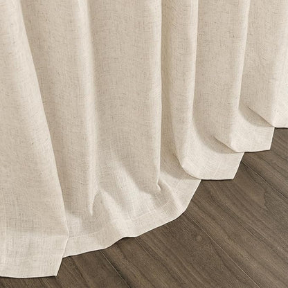 Linen Curtains for Living Room 72 Inches Long Modern Farmhouse Decor Light Filtering Semi Sheer Curtain Back Tab Neutral Luxury Rustic Burlap Coastal Drapes for Bedroom Office 52x72, 2 Panels