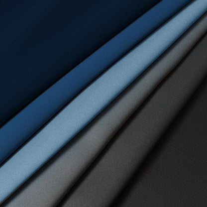 Yakamok Blackout Ombre Dark Blue and Black Curtains for Bedroom, Gradient Room Darkening Curtains, Grommet Thermal Insulated Light Blocking Window Drapes/Curtain for Living Room,52 x 63 Inch,2 Panels