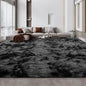 Deerhoo Large Shag Area Rugs 10 x 14, Tie-Dyed Plush Fuzzy Rugs for Living Room, Ultra Soft Fluffy Furry Rug for Bedroom, Anti-Skid Indoor Carpet Nursery Rugs for Kids Room Home Decor, Dark Grey