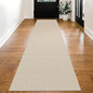 KOZYFLY Long Runners for Hallways 3x12 ft Washable Kitchen Runner Non Slip Rubber Backed Hallway Rugs Cotton Entryway Runner Rug Floor Carpet for Indoor Hall, Backdoor, Kitchen, Ivory/Khaki