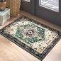 Yamaziot Washable Area Rug, 2x3 Small Entryway Rug Non-Slip Boho Vintage Rug with Rubber Backing, Low Pile Faux Wool Soft Distressed Floor Carpet for Indoor Door Mat, Kitchen, Laundry Bathroom