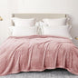 Exclusivo Mezcla Plush Fuzzy Fleece Bed Blanket Twin Size, Super Soft, Fluffy and Warm Blankets for Couch, Bed, All Season (Dusty Pink, 90x66 inches)