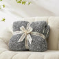 Snuggle Sac Heather Black Bedding Blankets Twin Size, Reversible Super Soft Large Cozy Blankets for Bed, Warm Cozy Knit Fuzzy Blankets for Sofa, Living Room, Heather Black, 60x80 inches