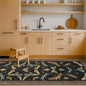 2x5 Black Washable Kitchen Runner Rugs Non Skid Washable - Gothic Runner Rug for Entryway, Kitchen, Insect Print Stain Resistant Indoor Décor