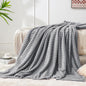 BEDELITE Fleece Blanket Twin Size – 3D Ribbed Jacquard Soft and Warm Decorative Fuzzy Blankets – Cozy, Fluffy, Plush Lightweight Throw Blankets for Couch, Bed, Sofa(Grey, 60x80 inches)