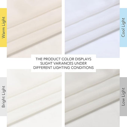 NICETOWN Sheer Curtains for Living Room 96 inches Long, Grommet Casual Style Airy & Breathable with Light Filtering Drapes for Bedroom/Living Room, W54 x L96, Natural, 2 Panels