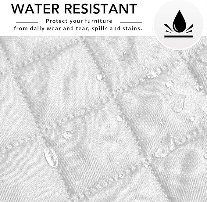 Easy-Going Sectional Couch Covers for Dogs L Shape Sofa Cover Reversible Sofa Slipcover Chaise Lounge Cover Furniture Protector Cover for Pets Dog Cat (42 x 68 inches, White/White)