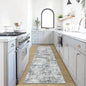 2'6''x8' Runner Rugs Washable Rug: Modern Abstract Hallway Runner Rug Indoor Soft Low Pile Thin Carpet Anti-Skid Non-Shedding Carpets for Kitchen, Entryway, Laundry, Bedroom - Blue Multi