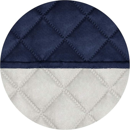 PureFit Reversible Quilted Sofa Cover, Water Resistant Medium Slipcover Furniture Protector, Washable Couch Cover with Non Slip Foam and Elastic Straps for Kids, Dogs, Pets (Loveseat, Navy/Ivory)