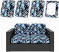 hyha 4Pcs Patio Cushion Covers, Stretch Outdoor Couch Cushion Covers Replacement, Washable Outdoor Chair/Sofa Slipcovers for Patio Furniture Cushions Protector with Elastic Bottom(Bluebell,Cover Only)