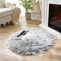 Ashler faux fur rug, Fluffy Shaggy Area Rug Ultra Soft 3 x 3 Feet Round Fur Rug, Frosted Bottom Black Fuzzy Rug Machine Washable Shag Rug, Nursery Decor Throw Rugs for Bedroom, kids room, Living Room