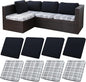 8Pcs Stretch Patio Cushion Covers,Outdoor Couch Covers Replacement,Outdoor Couch & Sofa Slipcovers,for Patio Furniture Cushion Covers,Washable Reusable urniture Protector(Black Grid,8PCS)
